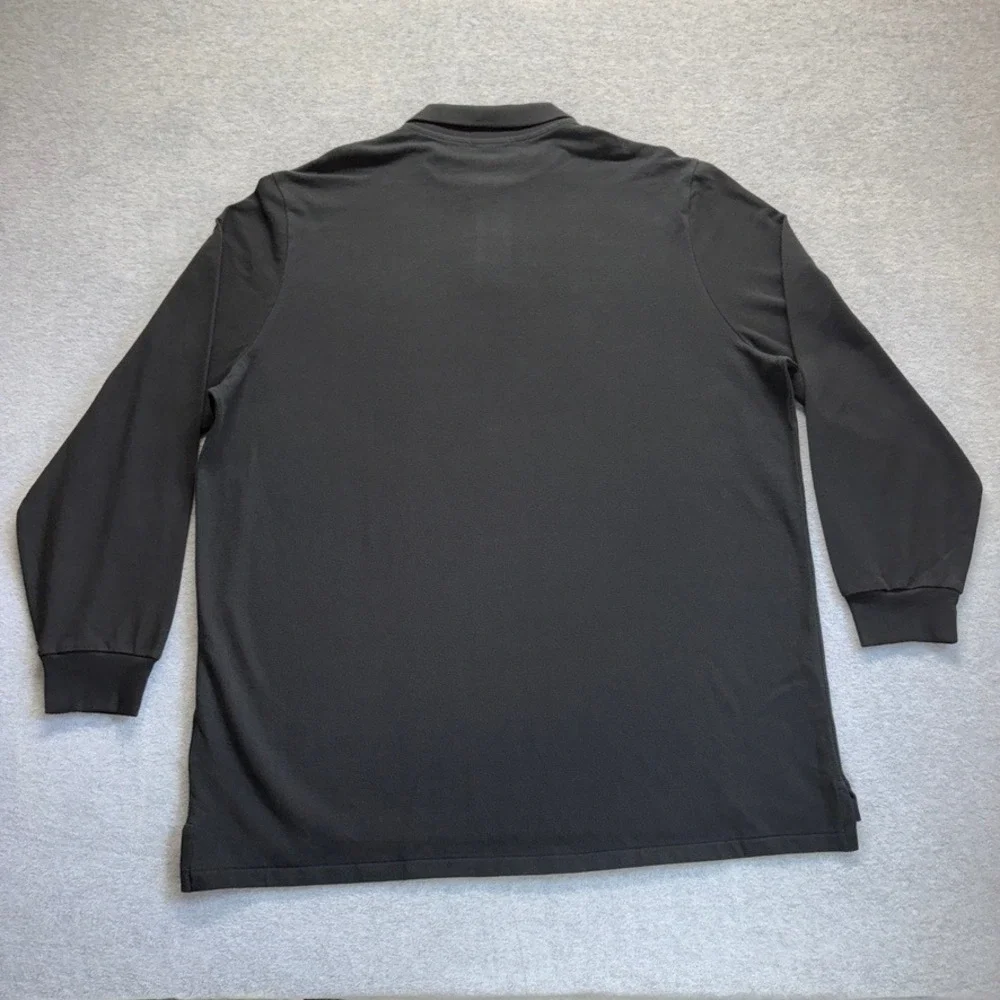 Polo Ralph Lauren Shirt Mens 2XL Black Polo Long Sleeve Classic Fit Red Pony